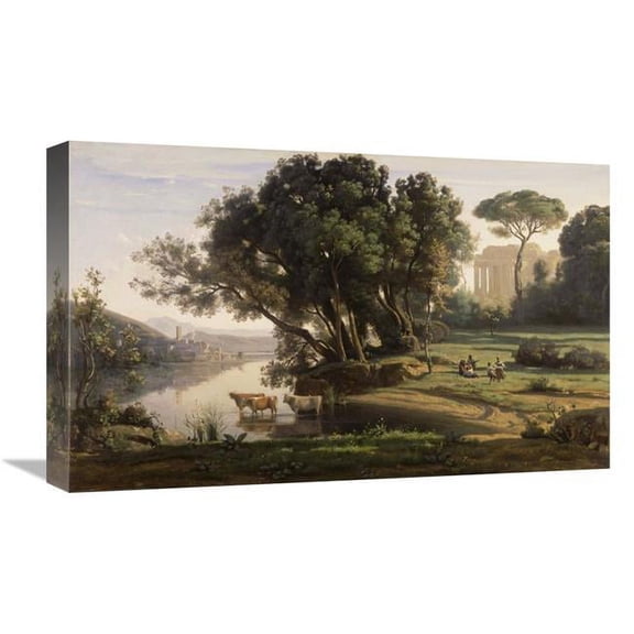 22 in. Italian Landscape - Soleil Levant Art Print - Jean-Baptiste-Camille Corot