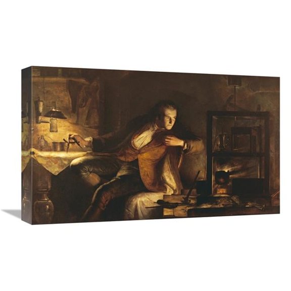 22 in. James Watt with the Newcomen Engine Art Print - James Eckford Lauder