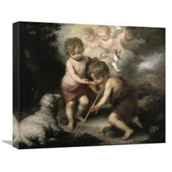 22 in. Jesus & John the Baptist - Children with Shell Art Print - Bartolome Esteban Murillo