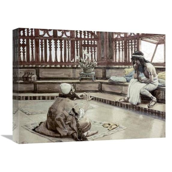 22 in. Joseph Converses with Judah, His Brother Art Print - James Tissot