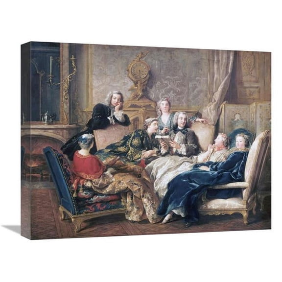 22 in. La Lecture De Moliere Art Print - Jean-Francois De Troy