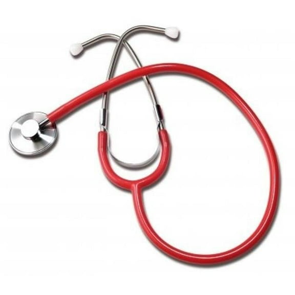 22 in. Lightweight Single Head Stethoscope, Red