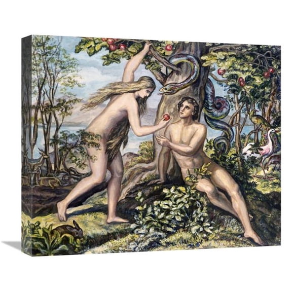 22 in. Mans Shameful Fall Art Print - Julius Schnorr Von Carolsfeld