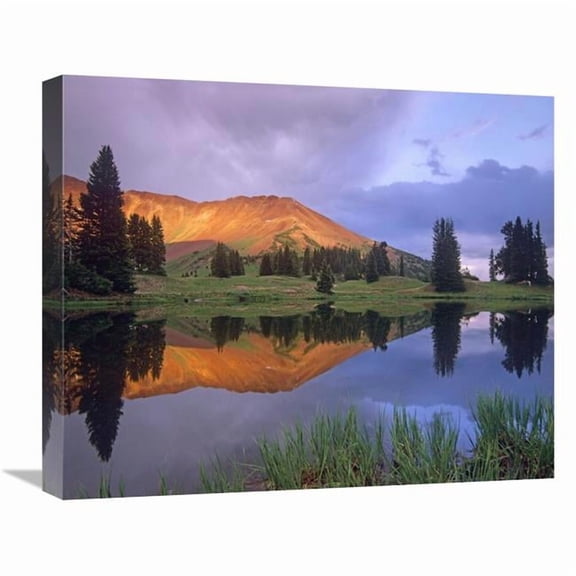 22 in. Mount Baldy at Sunset Reflected in Lake Along Paradise Divide, Colorado Art Print - Tim Fitzharris