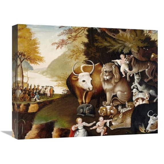 22 in. Peaceable Kingdom Art Print - Edward Hicks