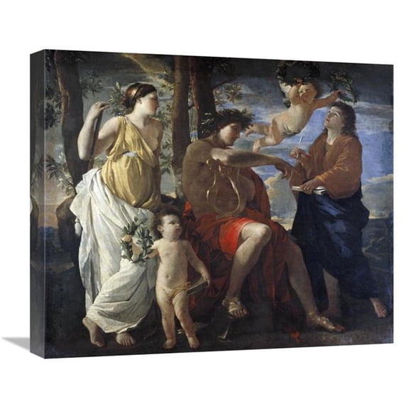 22 in. Poets Inspiration Art Print - Nicolas Poussin