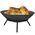 thumbnail image 1 of 22 in Raised Cast Iron Fire Pit Bowl with Stand, Weather-Resistant, 1 of 10