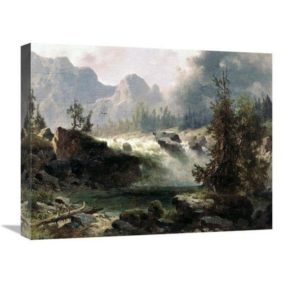 22 in. Rocky Mountain Stream Art Print - Albert Bierstadt
