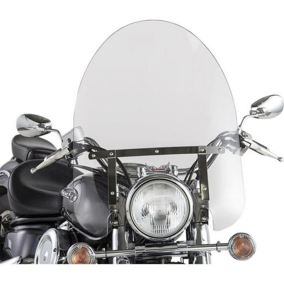 22 in. SS-30 Classic Windshield w/Chrome Quick Release Hardware