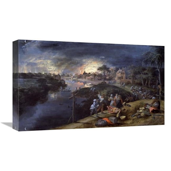 22 in. Scene of War & Fire Art Print - Gillis Mostaert