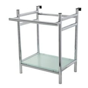 22 in. Sheridan Console Sink Base with Glass Shelf, Polished Chrome