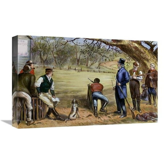 22 in. Thanksgiving Turkey Shoot Art Print - Unknown