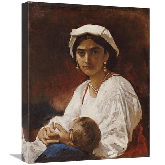 22 in. The Bandits Wife Art Print - Leon Bonnat