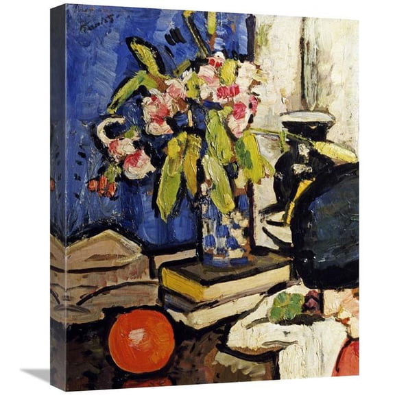 22 in. The Black Hat Art Print - George Leslie Hunter