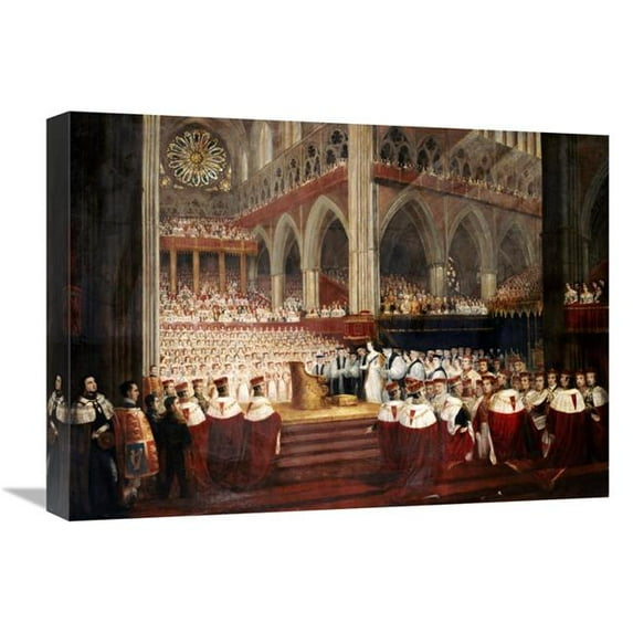 22 in. The Coronation of Queen Victoria Art Print - Edmund Thomas Parris