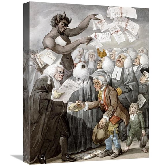 22 in. The Devil Among Lawyers Art Print - Robert Dighton