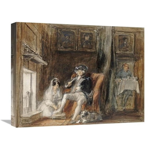 22 in. The Disabled Commodore in His Retirement Art Print - Sir David Wilkie