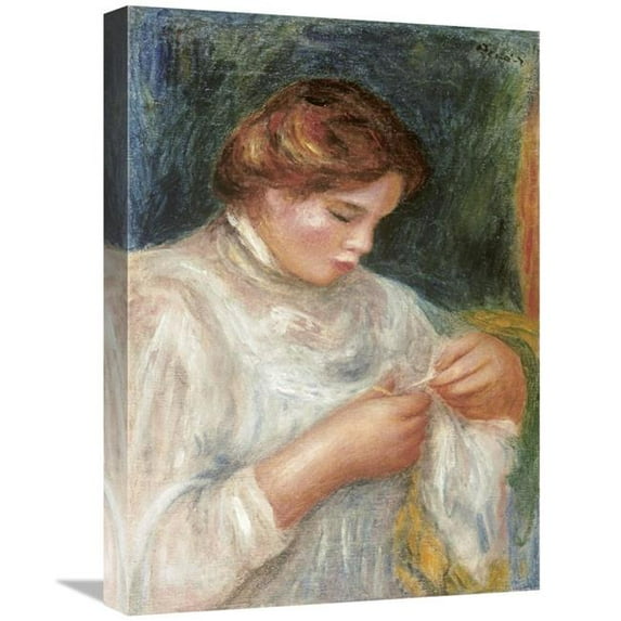 22 in. The Seamstress Art Print - Pierre-Auguste Renoir