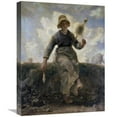 thumbnail image 1 of 22 in. The Spinner, Goat-Girl from the Auvergne Art Print - Jean-Francois Millet, 1 of 1
