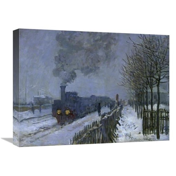 22 in. Train in the Snow, 1875 Art Print - Claude Monet
