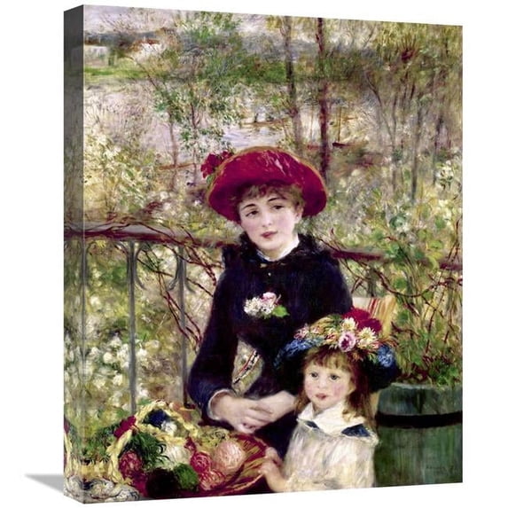 22 in. Two Sisters - On the Terrace Art Print - Pierre-Auguste Renoir