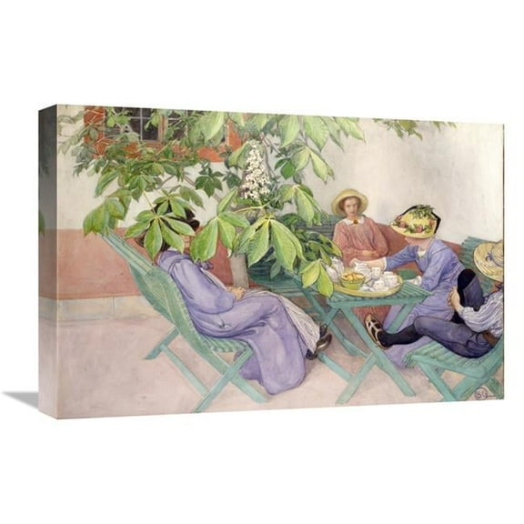 22 in. Under the Chestnut Tree Art Print - Carl Larsson