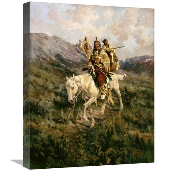 22 in. Visit to Another Tribe Art Print - Edgar Samuel Paxson