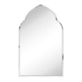 thumbnail image 1 of TEHOME Chrome Arched Bathroom Mirror, 22x36 inches, Stainless Steel Frame, 1 of 4