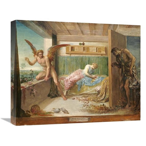 22 in. When Poverty Comes in at the Door, Love Flies Out of the Window Art Print - George Frederick Watts