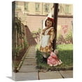 thumbnail image 1 of 22 in. Young Girl in a New York Garden Art Print - John George Brown, 1 of 1