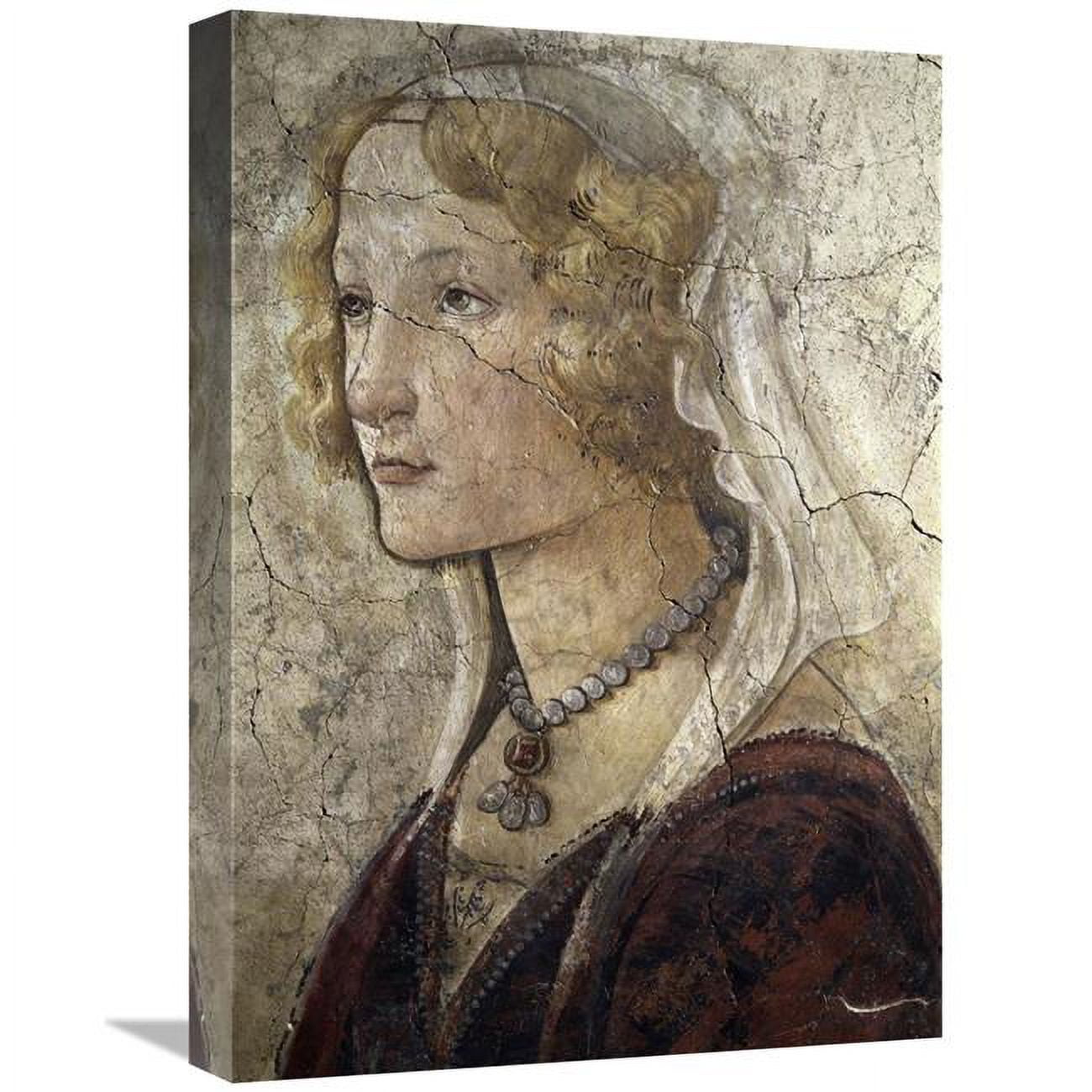 22" Renaissance Woman Receiving Gifts Canvas Print