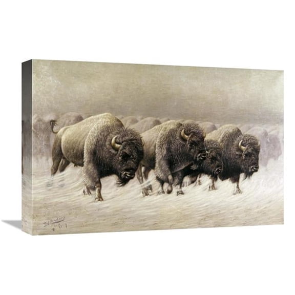 22 in. in the Teeth of the Blizzard Art Print - E.W. Lenders