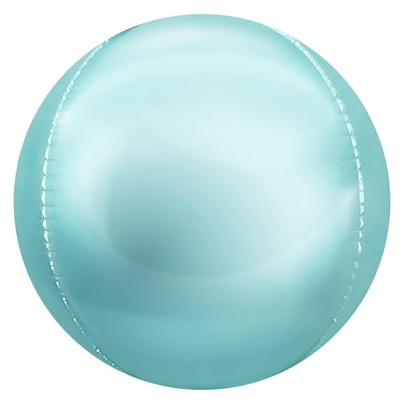 22 inch 3D Sphere - Metallic Pastel Blue Foil Mylar Balloon - Party Supplies Decorations