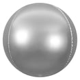 thumbnail image 1 of 22 inch 3D Sphere - Satin Silver Foil Mylar Balloon - Party Supplies Decorations, 1 of 1