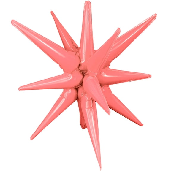 22 inch 3D Star-Burst All-In-One - Bubble Gum Pink (Air-Fill Only) Foil Mylar Balloon - Party Supplies Decorations