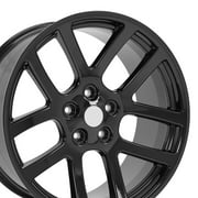 OE Wheels DG51 22 Inch Rim Fits Ram SRT Style 5x139.7 22x10 Gloss Black - Hollander 2223 1