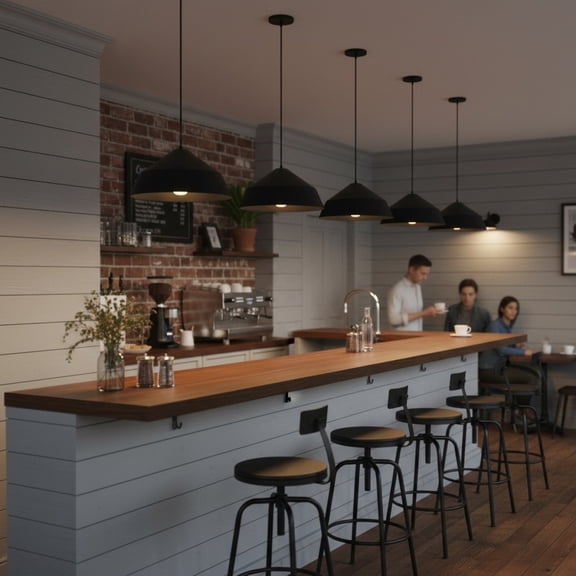 22 inch Diameter Integrated LED Black Pendant