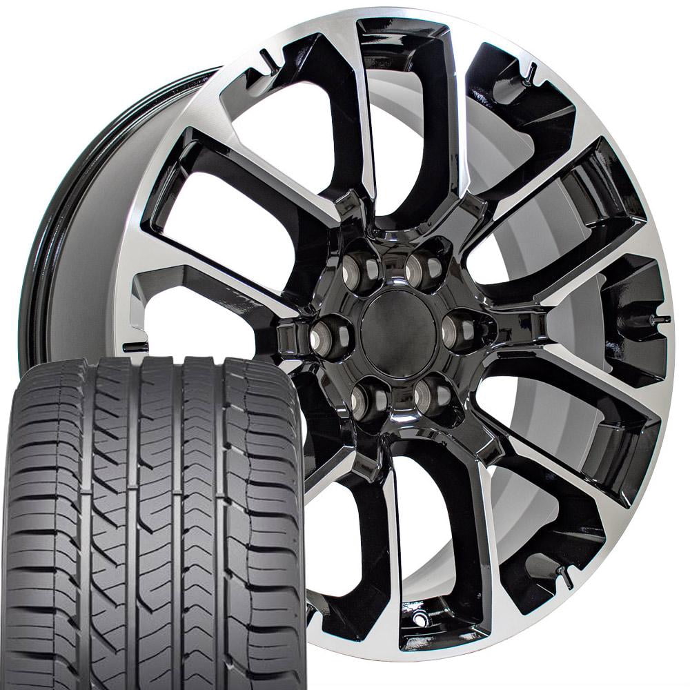 Goodyear Rims OE Wheels CV67 22 Inch Rims and Tires Fit Suburban 1500 High Country ...
