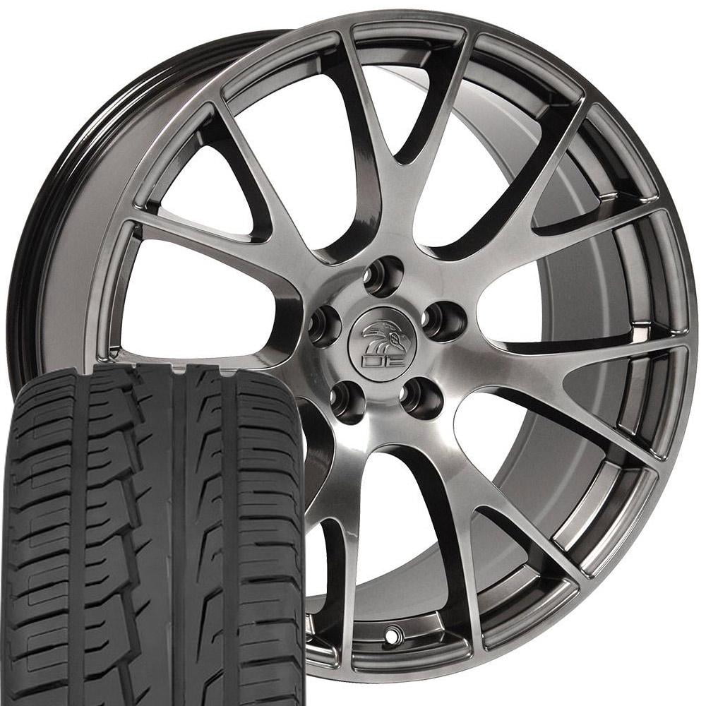 OE Wheels DG69 22 Inch Rims and Tires Fit Ram Hellcat Style 5x139.7 ...