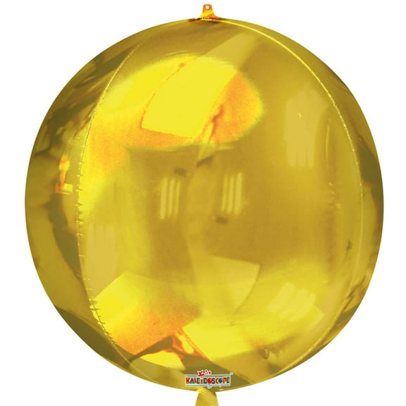 22 inch Kaleidoscope Gold Sphere Foil Mylar Balloon - Party Supplies Decorations