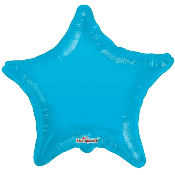22 inch Kaleidoscope Star - Turquoise Gellibean Plastic Balloons - Party Supplies Decorations