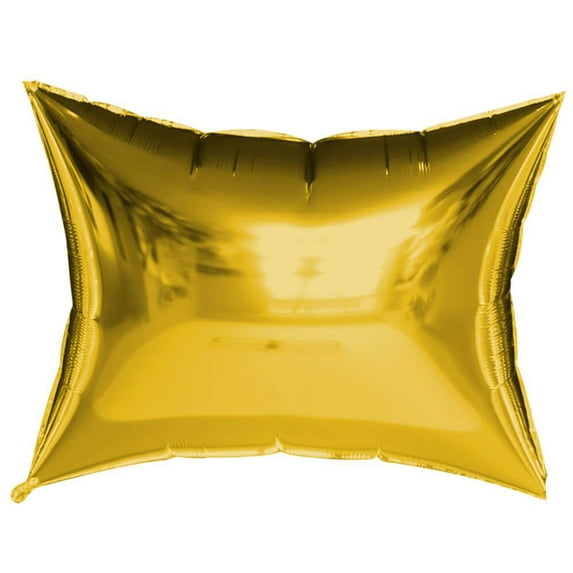 22 inch Rectangular Pillow Panel - Gold Foil Mylar Balloon - Party Supplies Decorations