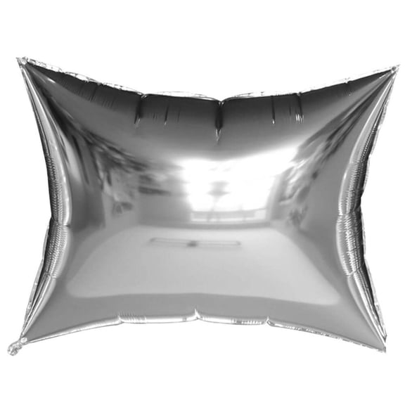 22 inch Rectangular Pillow Panel - Silver Foil Mylar Balloon - Party Supplies Decorations