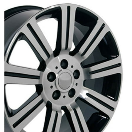 22 inch Rim 99-21 Land Rover Range Rover Black Machined Aluminum Wheel Direct Fit