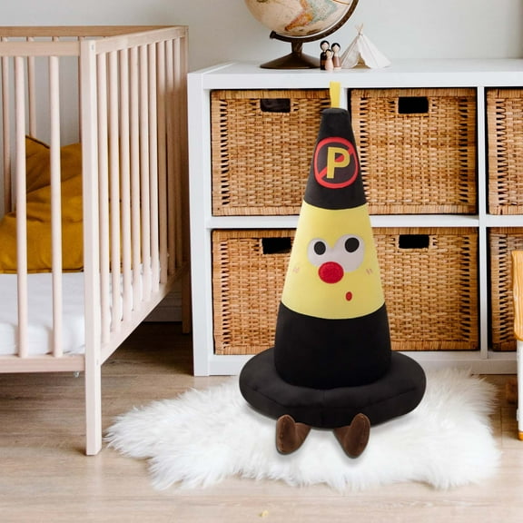 22-inch Road Cone Fire Extinguisher Shaped Pillows for Couch and Bed Fun Designed Pillows for Comfortable and Stylish Living Room Décor