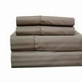 thumbnail image 1 of 22-inch Super Deep Pocket Bed Sheets Wrinkle Free Cotton 650TC Damask Striped - California King - Taupe, 1 of 2