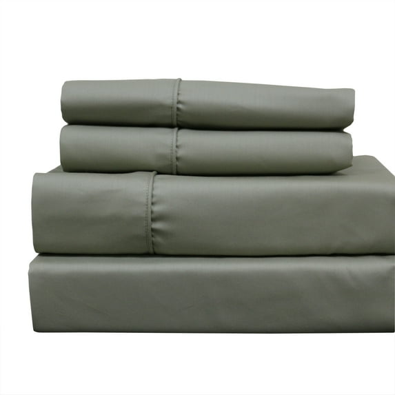 22-inch Super Deep Pocket Bed Sheets Wrinkle Free Cotton 650TC Solid - King - Sage