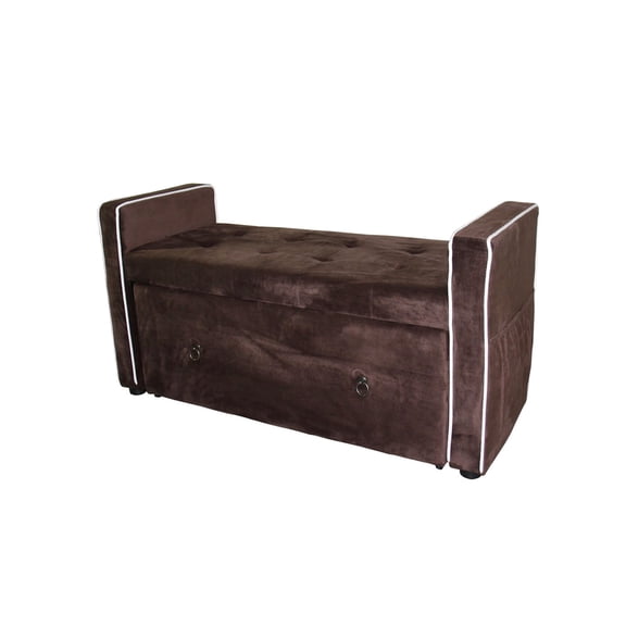 22 - inch Wood Shoe Bench with Slots - Laundry Room Use - Keeps Shoes Dry