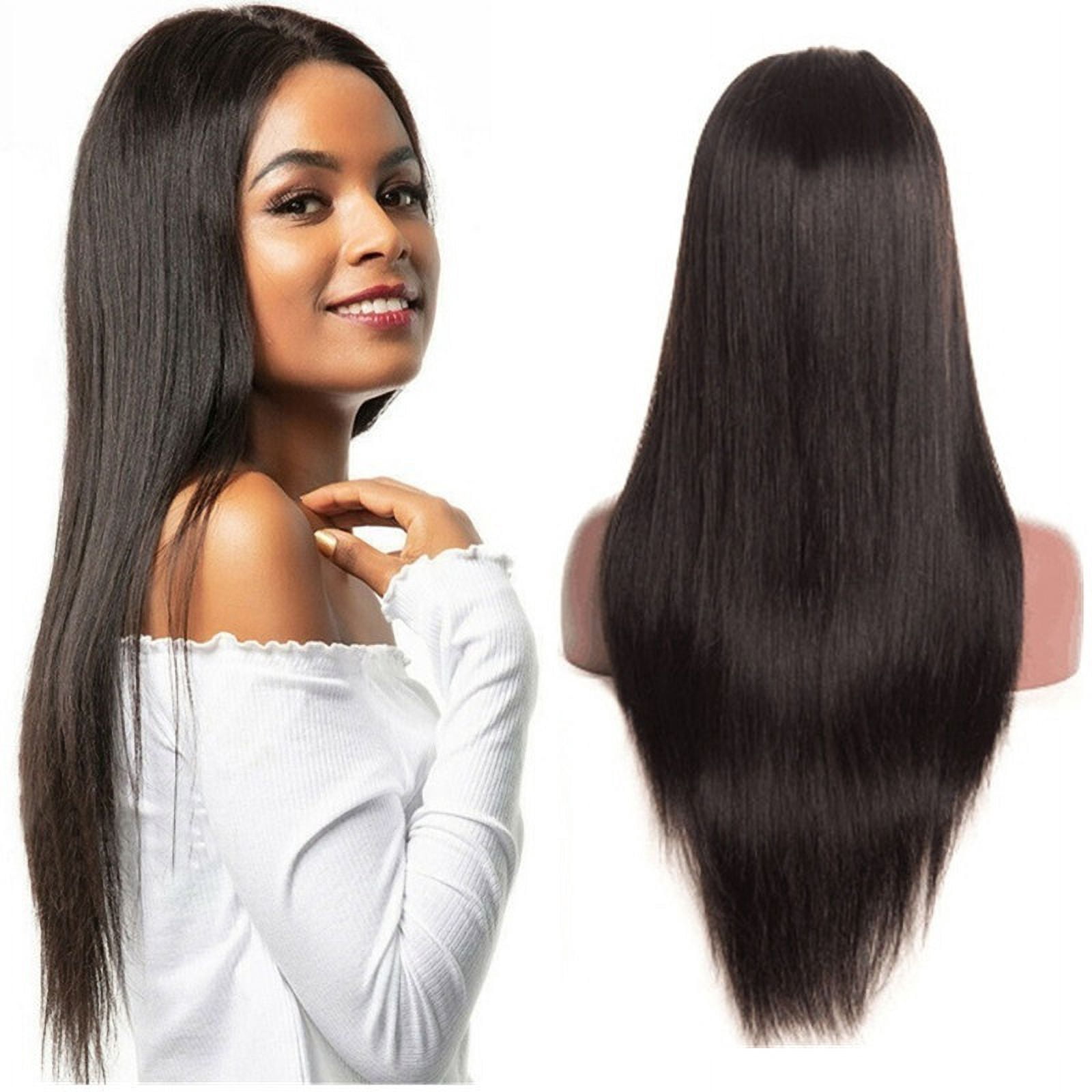 22” BLACK STRAIGHT LACE FRONT WIG *NEW* Jet Black - 22 main image 3