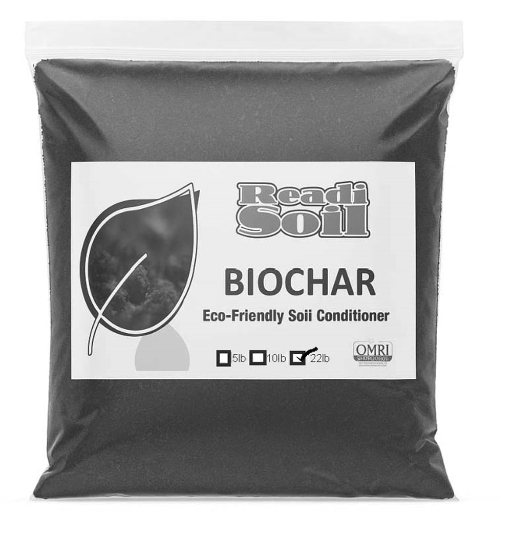 Readi Soil 22 lb. Organic Biochar Soil Amendment – Carbon-Rich Conditioner for Water Retention & Root Growth